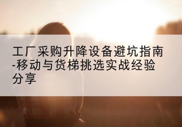 无棣移动式升降机怎么选-工厂采购升降设备避坑指南-移动与货梯挑选实战经验分享