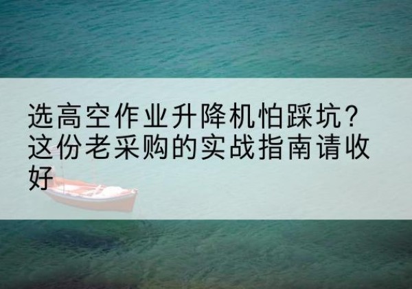 无棣高空作业升降机厂家推荐-选高空作业升降机怕踩坑？这份老采购的实战指南请收好